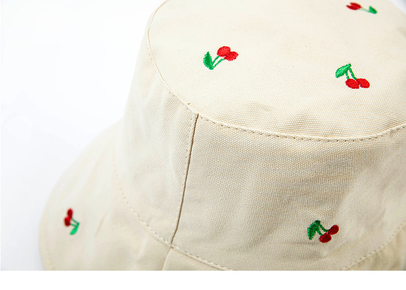 Cute Cherry Print Sun Protection Bucket Hat