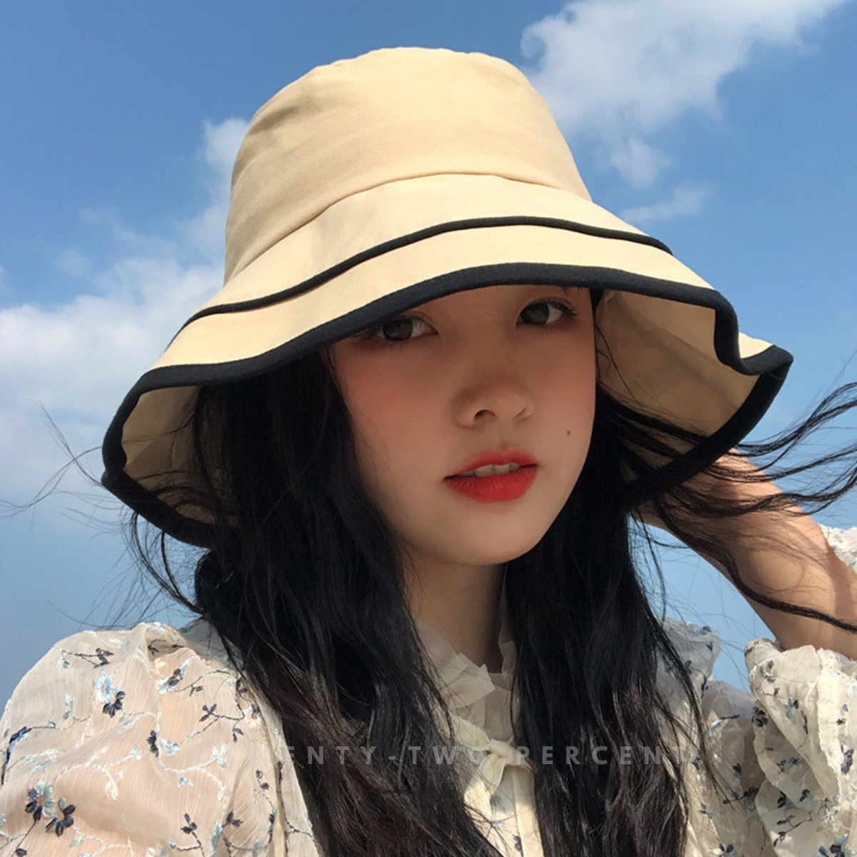 Striped Sun Hat UV Protection Bucket Hat