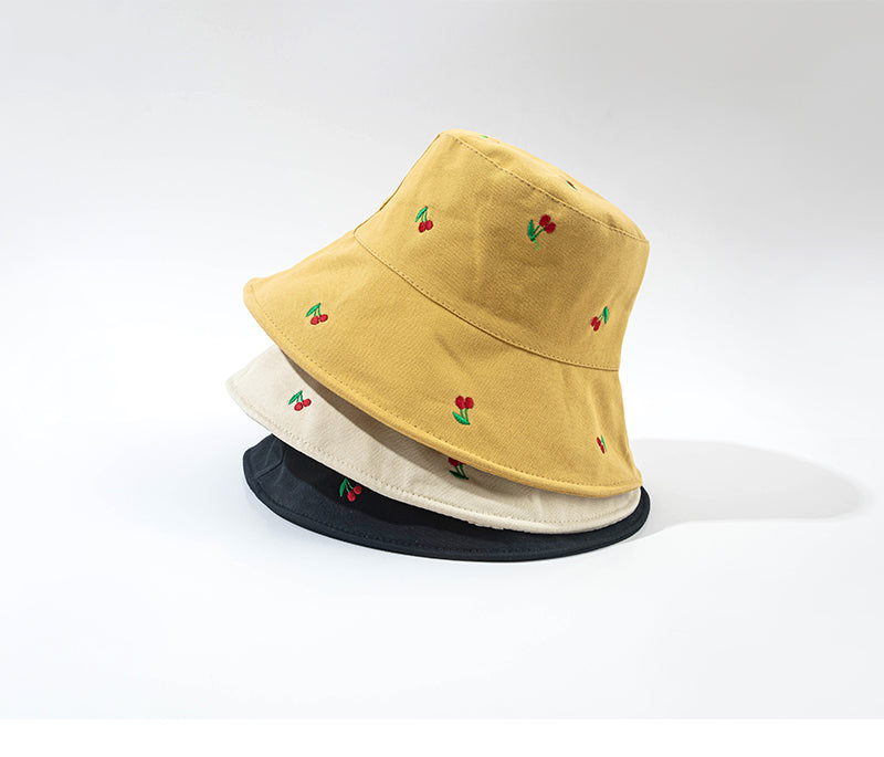 Cute Cherry Print Sun Protection Bucket Hat