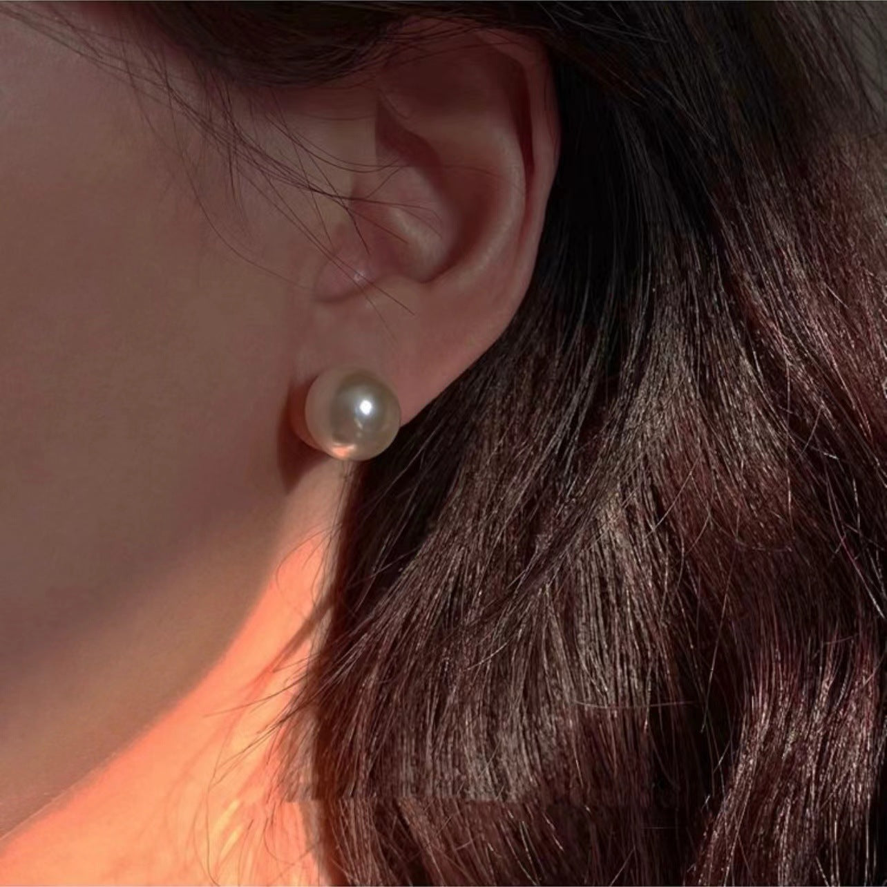 Signature Freshwater Round White Pearl Earrings(10mm/12mm/14mm)