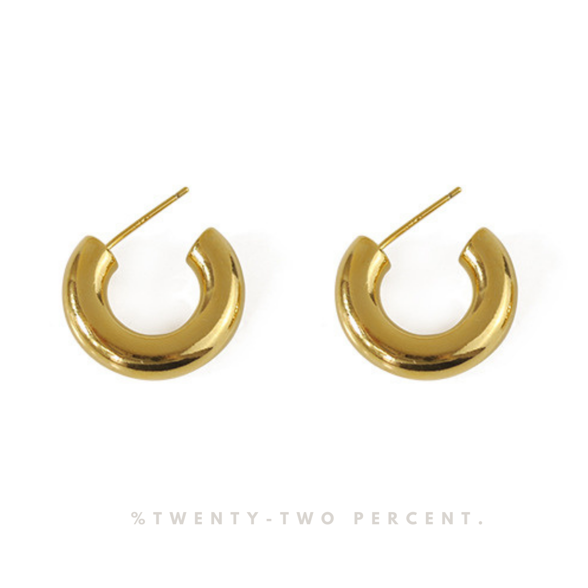 Minimalist C-shaped Earrings Silver/Gold