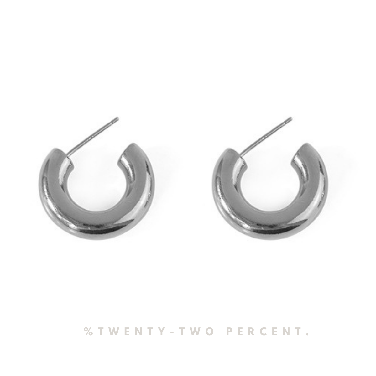 Minimalist C-shaped Earrings Silver/Gold